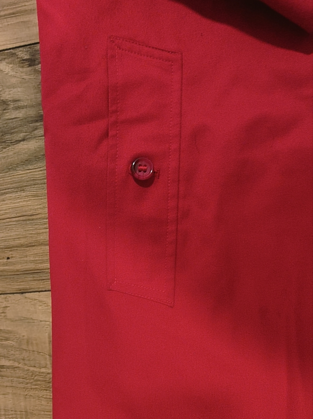 Burberry Red Trench Coat with Navy Plaid Lining - Picture 9 of 9